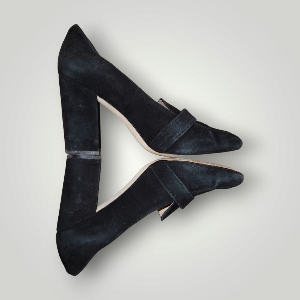 Sam Edelman Ellison Black Suede Pump Heels 8.5 - Picture 8 of 16